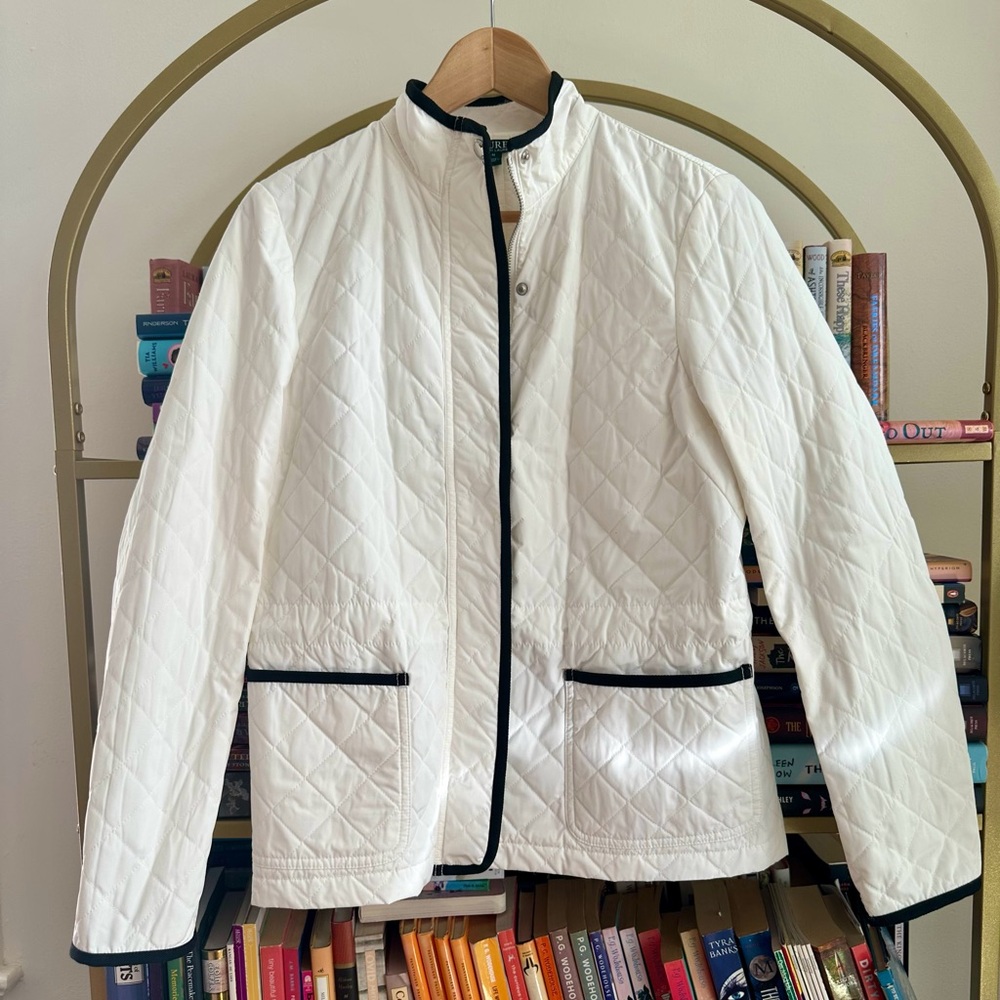 Lauren Ralph Lauren White Quilted Jacket 🧥🍂❄️